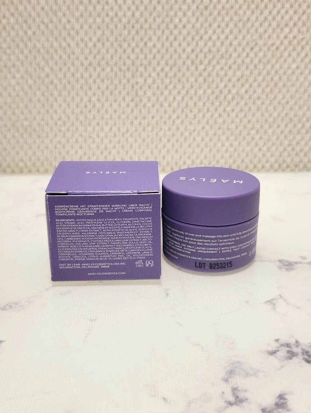 Maelys Get Dreamy Overnight Toning Body Whip Mini Travel Size .5 Oz
